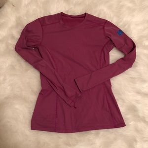 Arcteryx pink striped baselayer